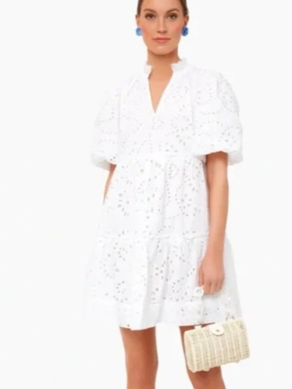Tuckernuck White Eyelet Mini Dress - Picture 3 of 6
